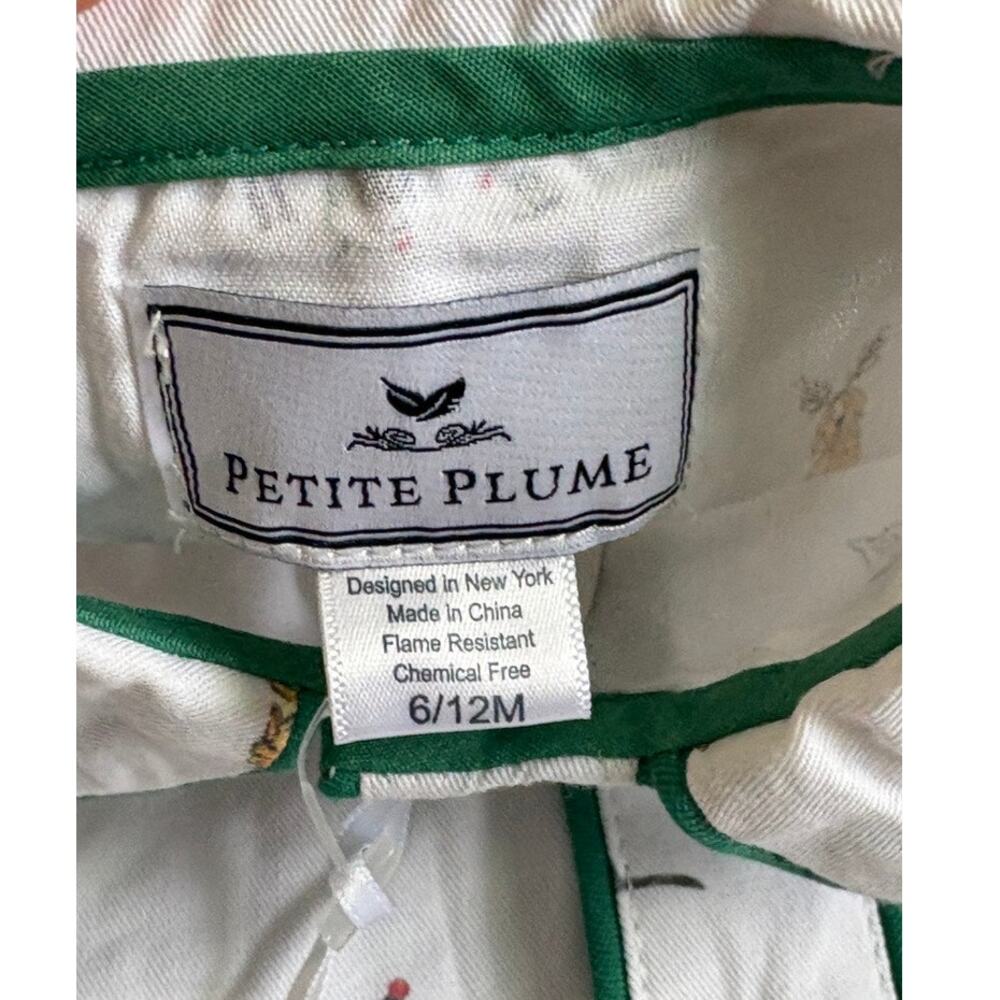 Petite Plume NWT Jingle Paws Cambridge Romper Dog Holiday Pajama Size 6/12M - Picture 5 of 8